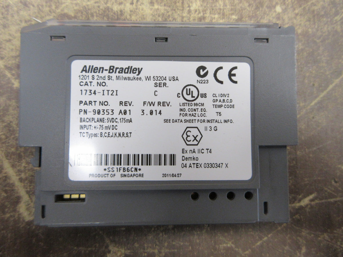 Allen-Bradley Thermo Couple Input Module 1734-IT2I Ser. C Rev. A01 Used