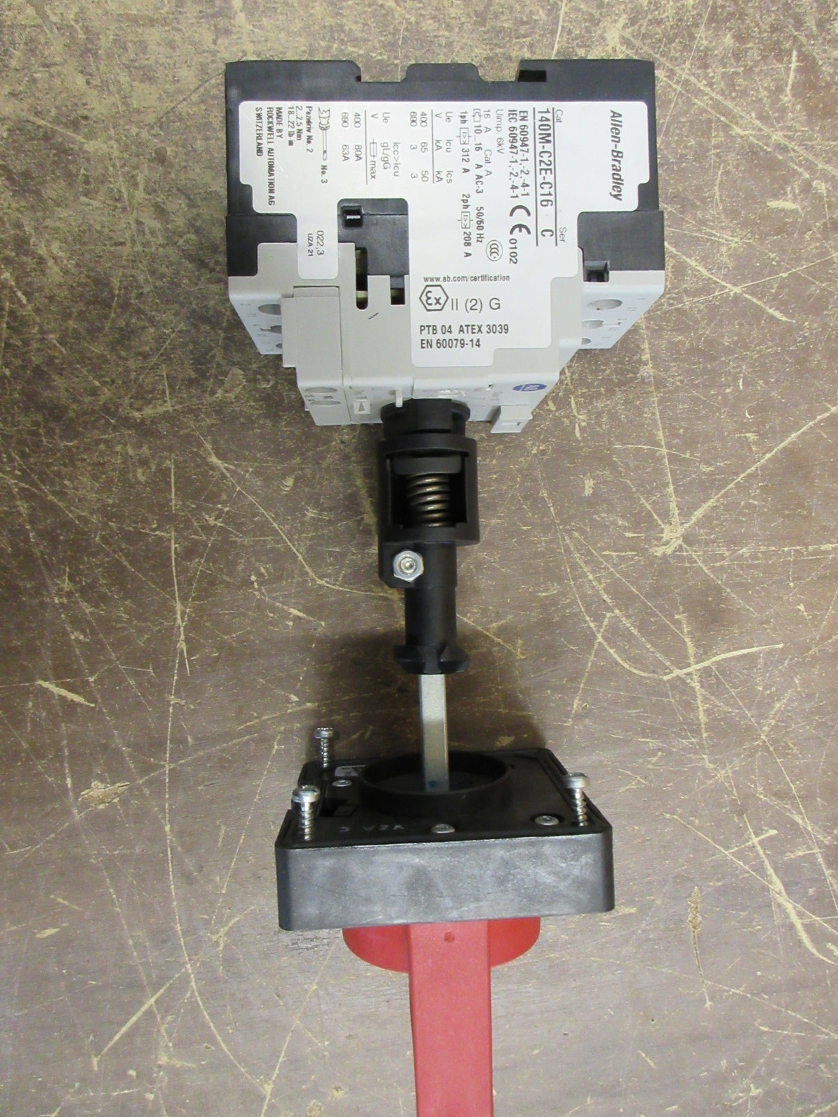 Allen-Bradley Manual Starter 14M-C2E-C16 Ser. C Trip: 10-16A W/Handle Used