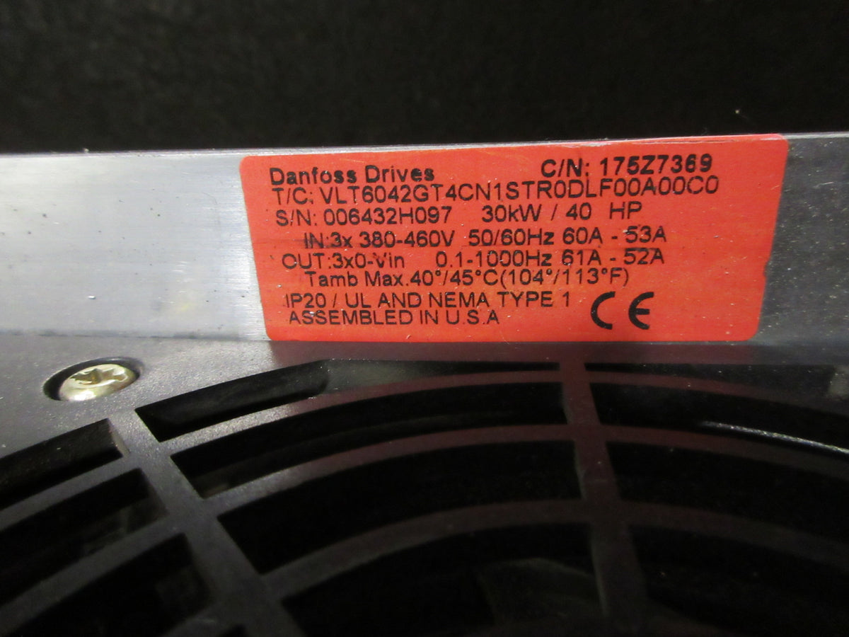 Danfoss VLT 6042 AC Drive 175Z7369 40HP 3Ph * No Keypad *  Used