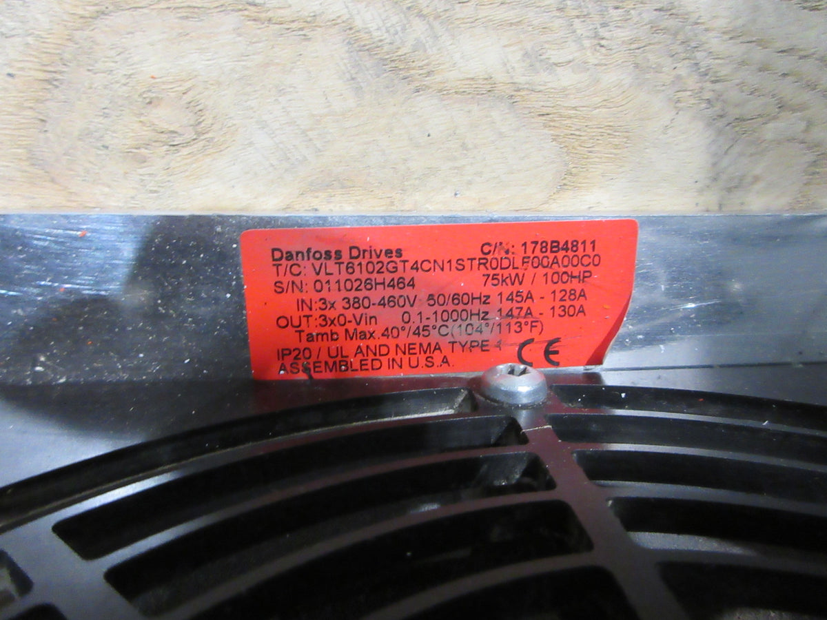 Danfoss VLT 6000 AC Drive 178B4811 100HP 3Ph * No Keypad * Used