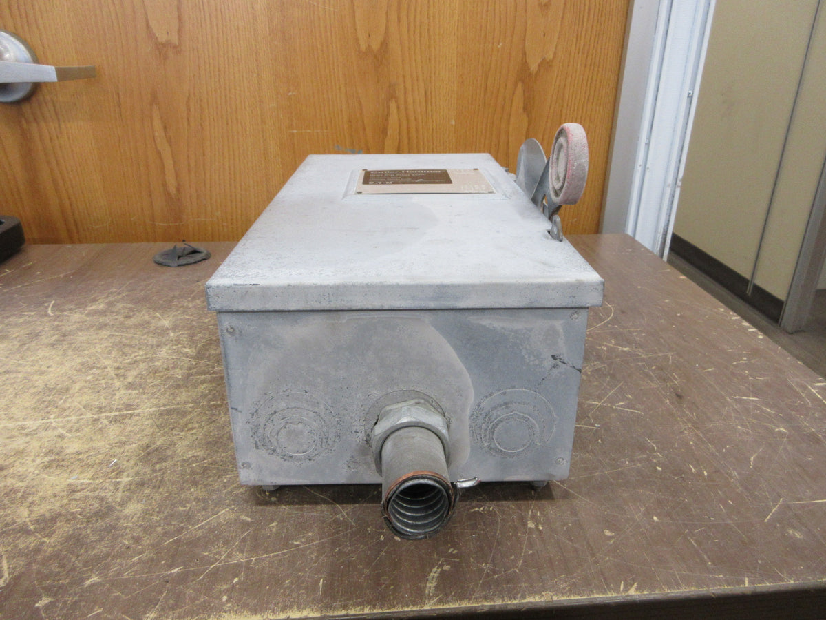 Eaton 3R Fusible Safety Switch/Disconnect DH362FRK Ser. B 60A 600V 3P Used