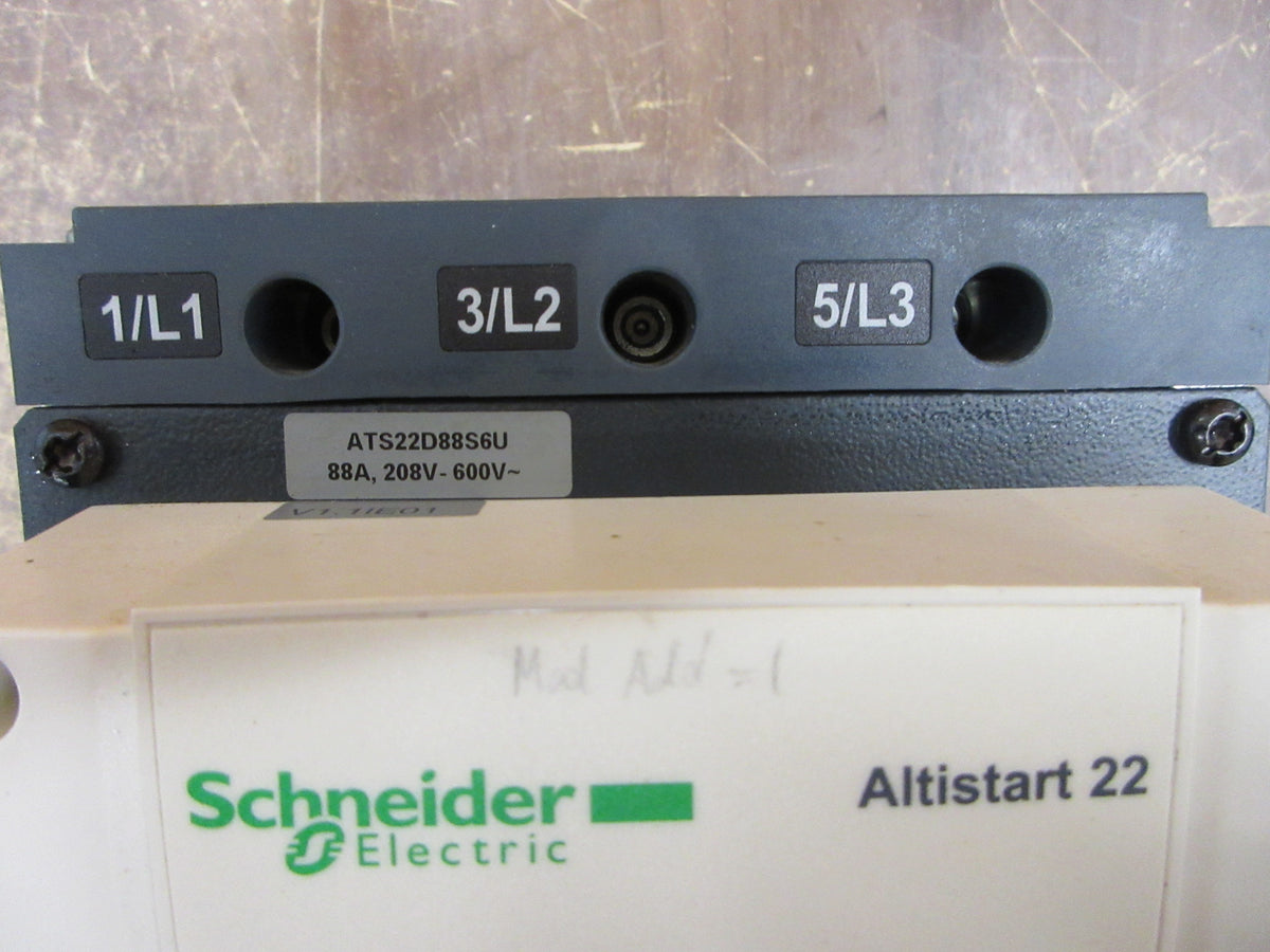 Schneider Electric Altistart 22 Soft Start ATS22D88S6U 75HP 208-600V 3Ph Used