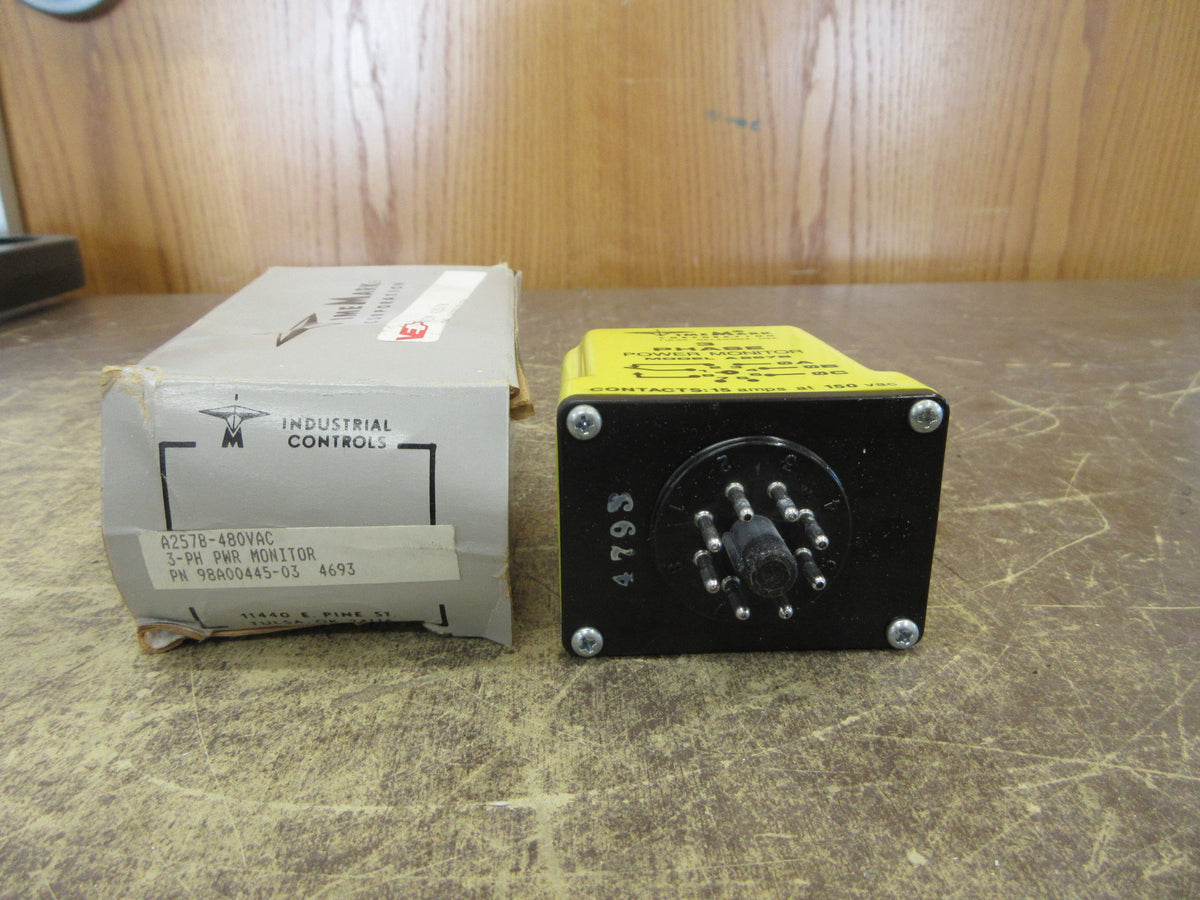 Time Mark A257B 3Ph Power Monitor 98A00445-03 480V New Surplus