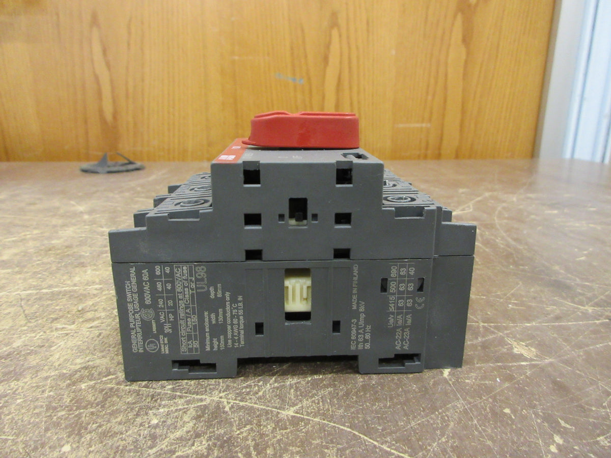 ABB Disconnect Switch OT60E3 60A 600V 3Ph * No Handle * Used