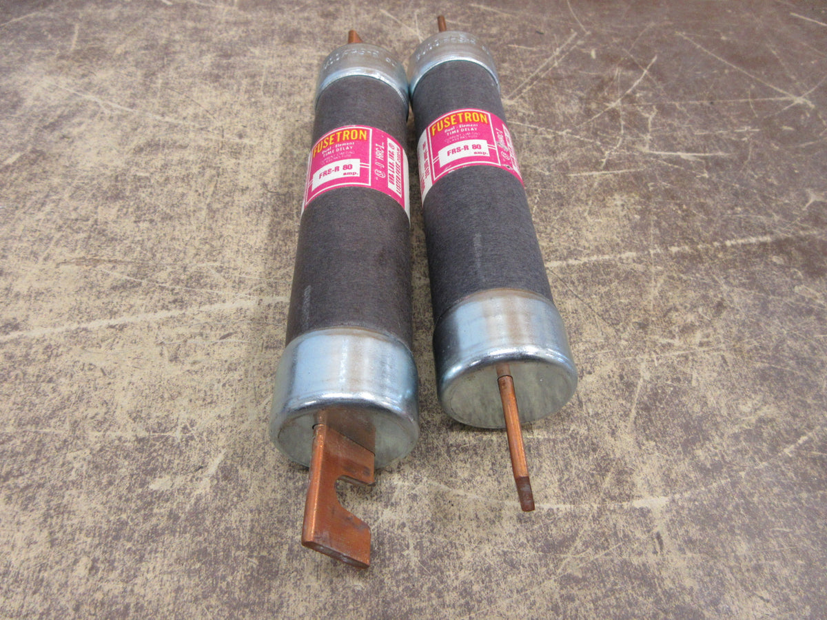 Bussmann Fusetron Fuse FRS-R-80 80A 600V *Lot of 2* Used