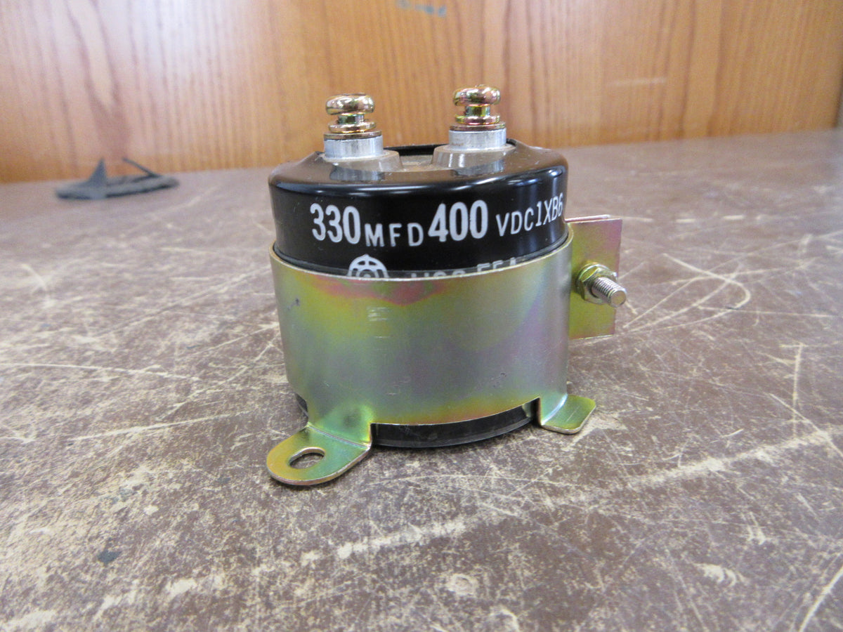 Hitachi Capacitor HCG FSA 300 MFD 400VDC W/Mount Used
