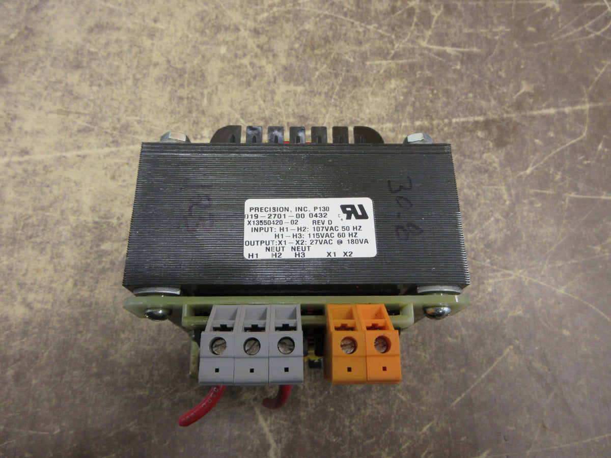 Precision Transformer 01-2701-00 180VA Pri: 115V Sec: 27V Used