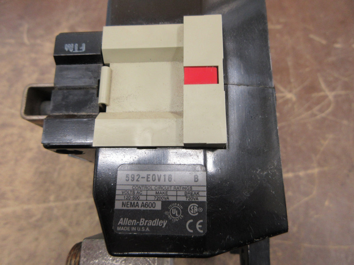 Allen-Bradley Overload Relay 592-EV16 Ser. B 120-600V 3P (3) Lugs Used