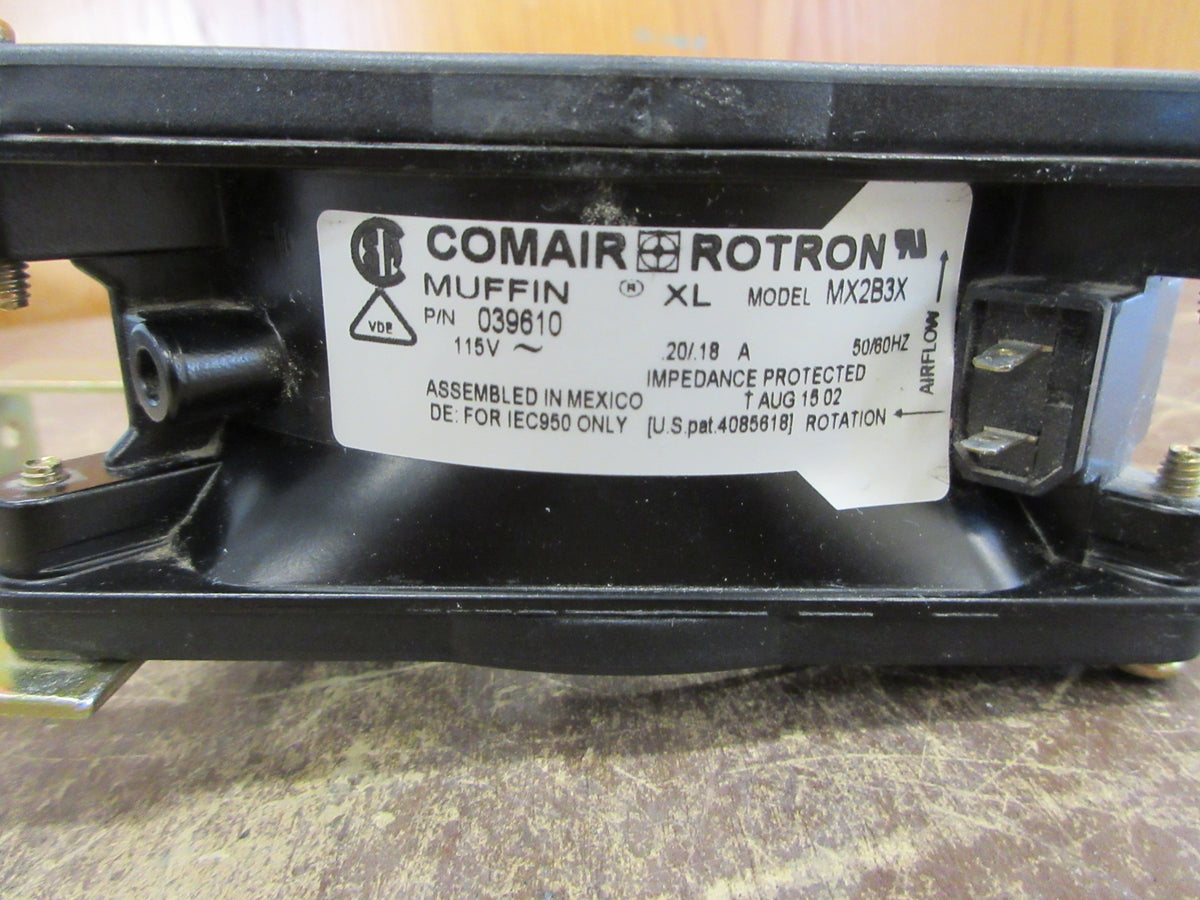 Comair Rotron  Muffin XL Fan 039610 Model MX2B3X 115V 0.20/0.18A 50/60Hz Used