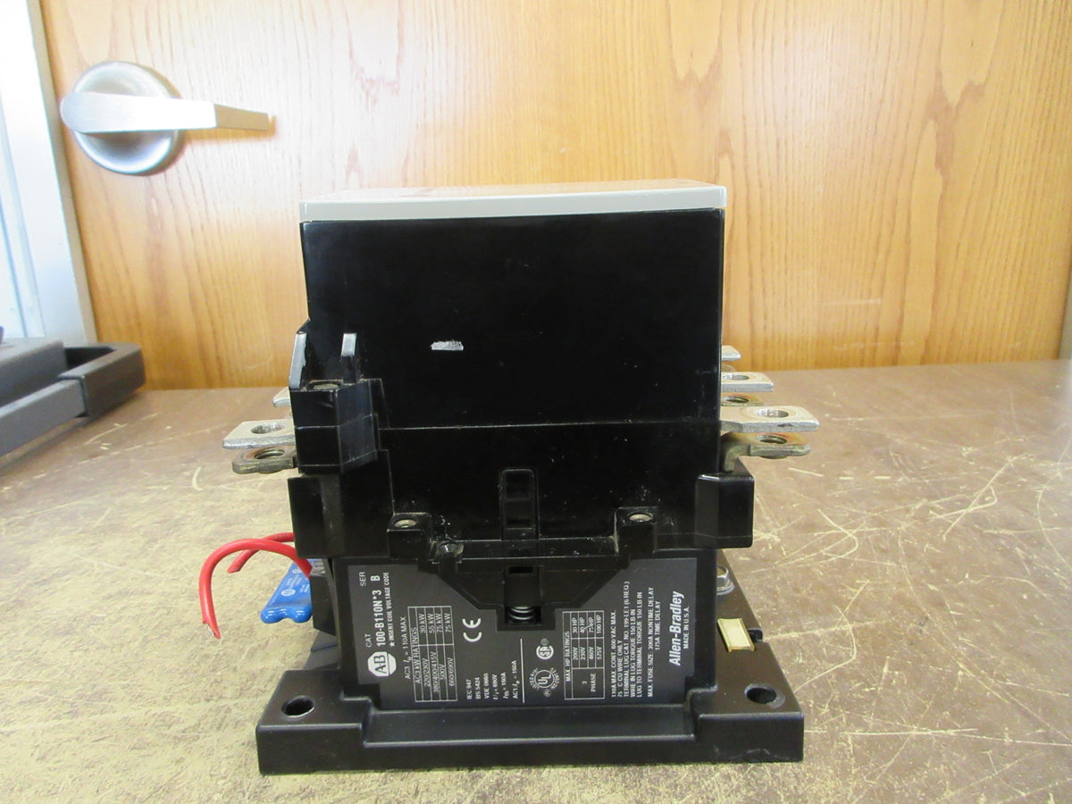 Allen-Bradley Contactor 100-B110N*3 Ser. B 120V Coil 110A 600V (1) Aux Contact