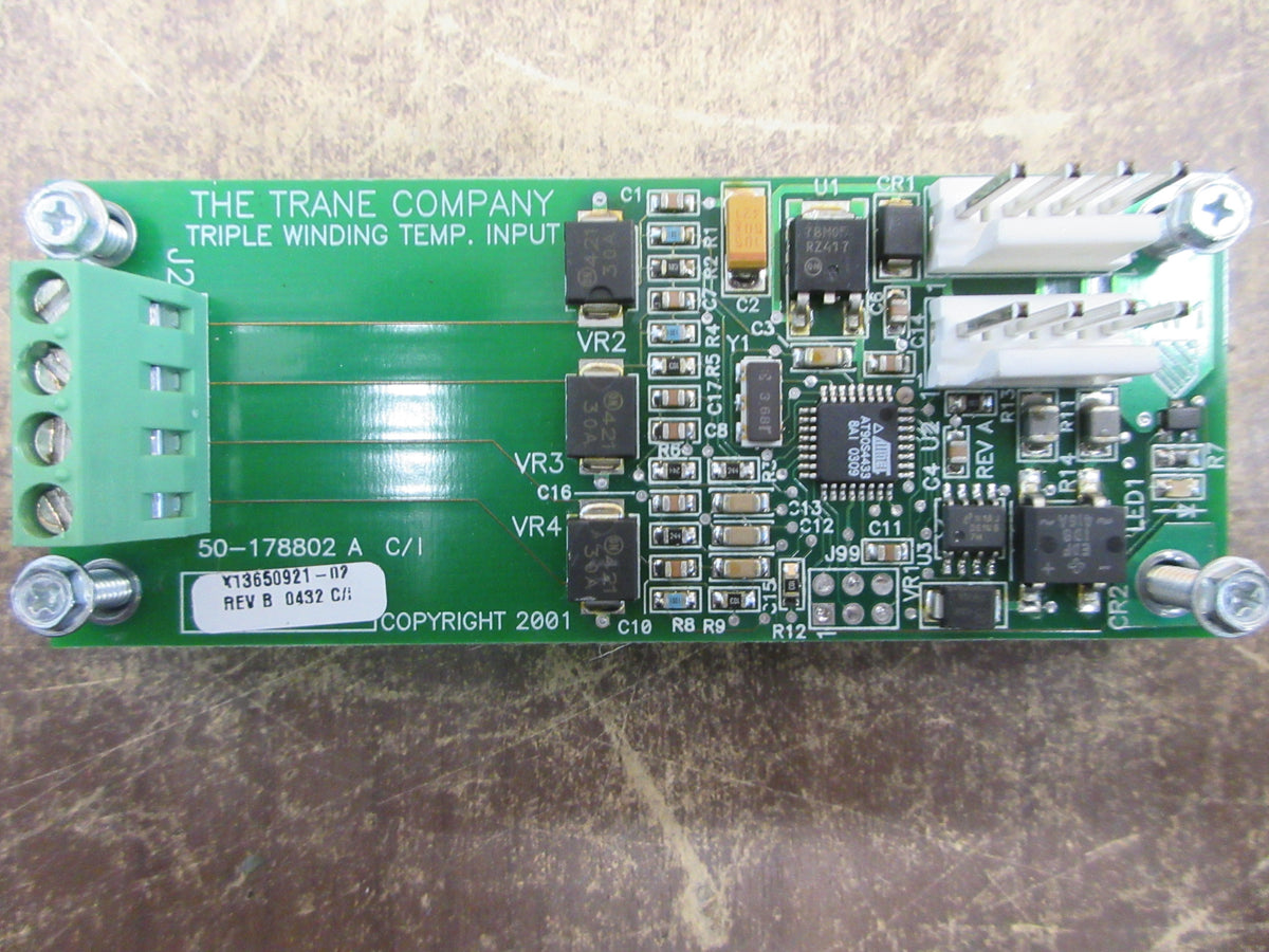 Trane Triple Winding Temp. Input Module X13650921-02 Rev. B Used