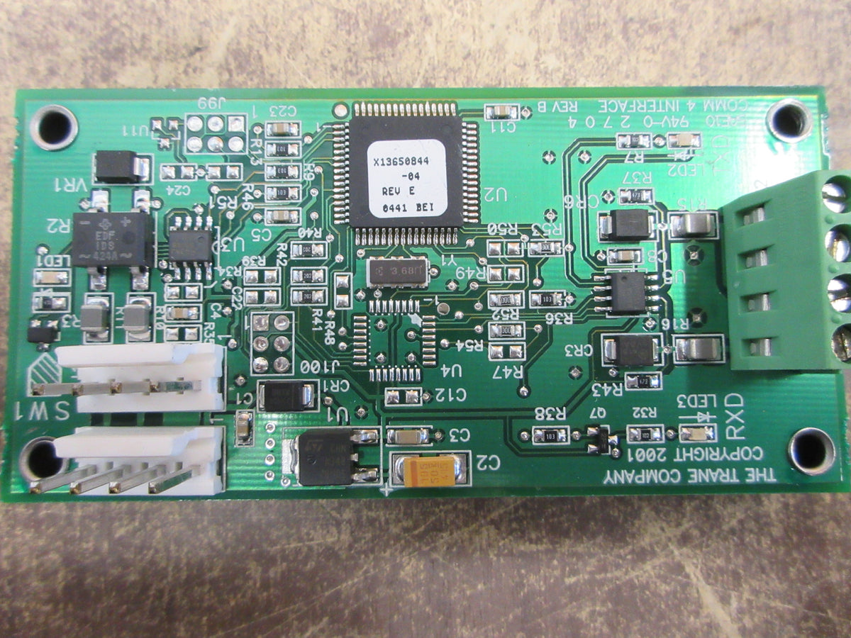 Trane Comm 4 Interface Board X13650844-04 Rev. E Used