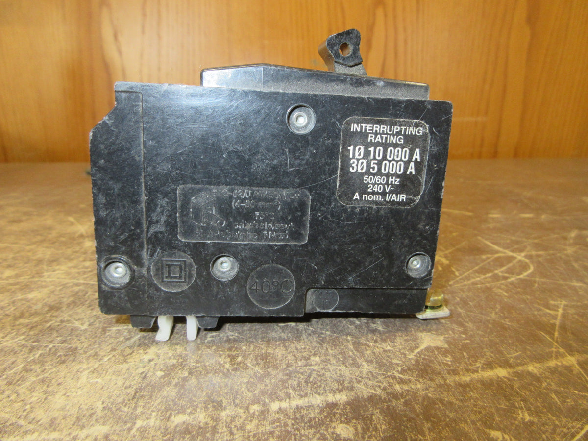 Square D Bolt-on Circuit Breaker QOB250H 50A 240V 2P Used