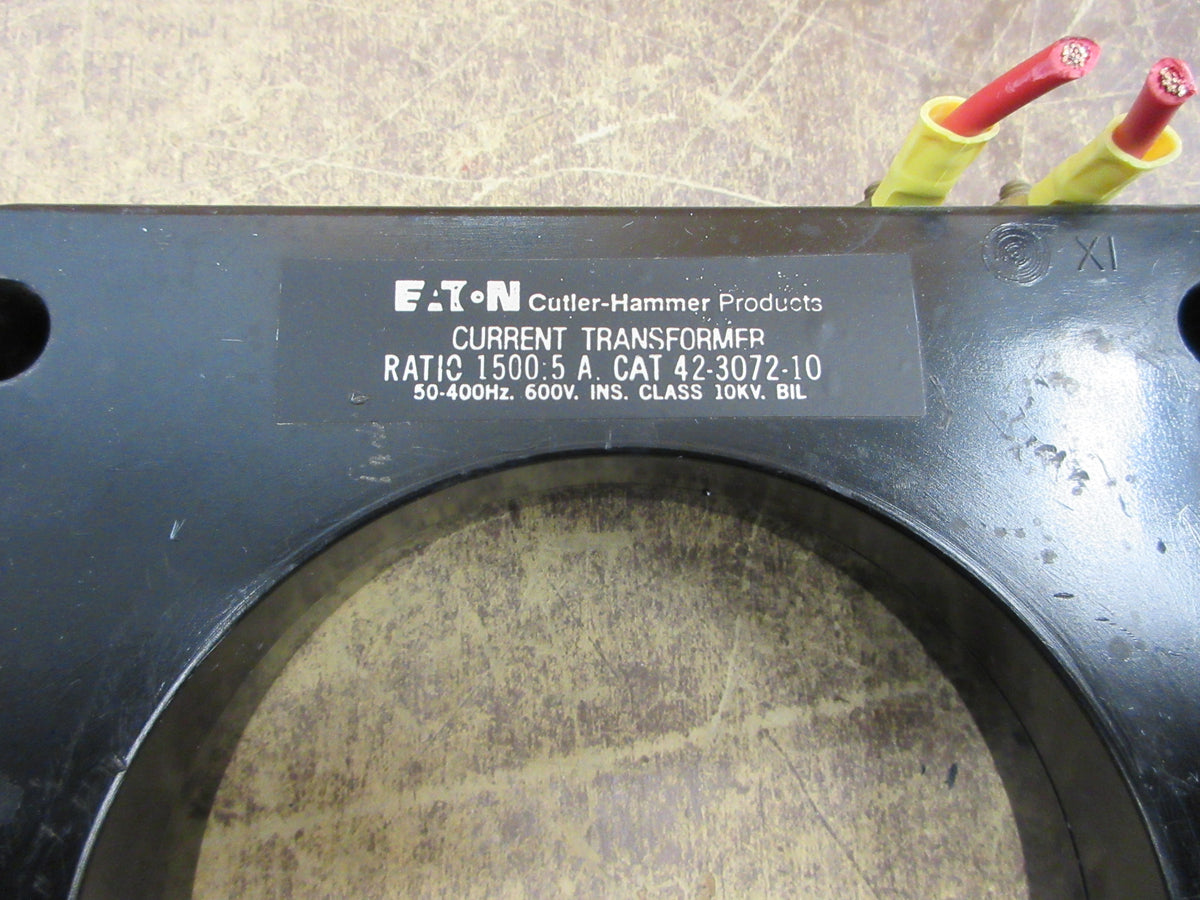 Eaton Cutler-Hammer Current Transformer 42-3072-10 Ratio 1500:5A 600V Used