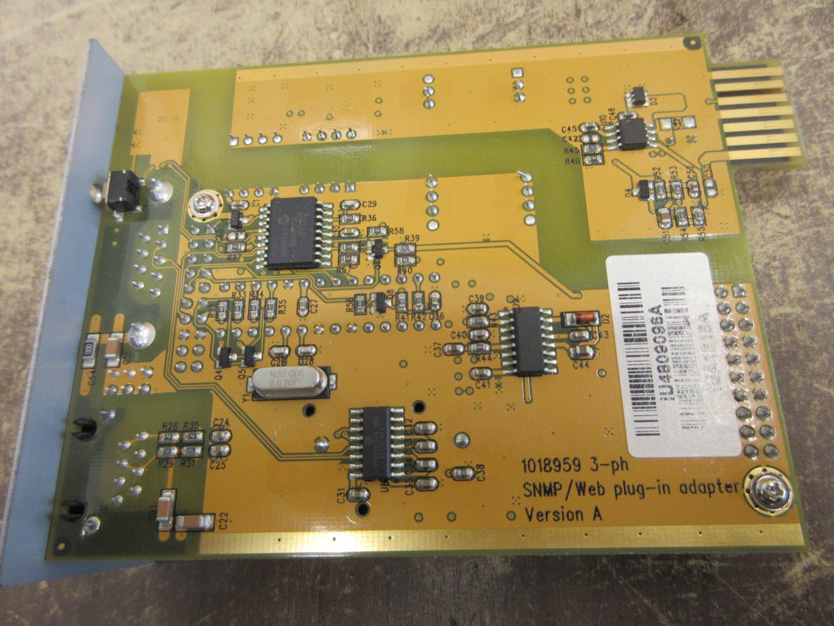 GE Digital Energy SNMP/Web Plug-in Adapter Card 1018959 Ver. A 3Ph Used