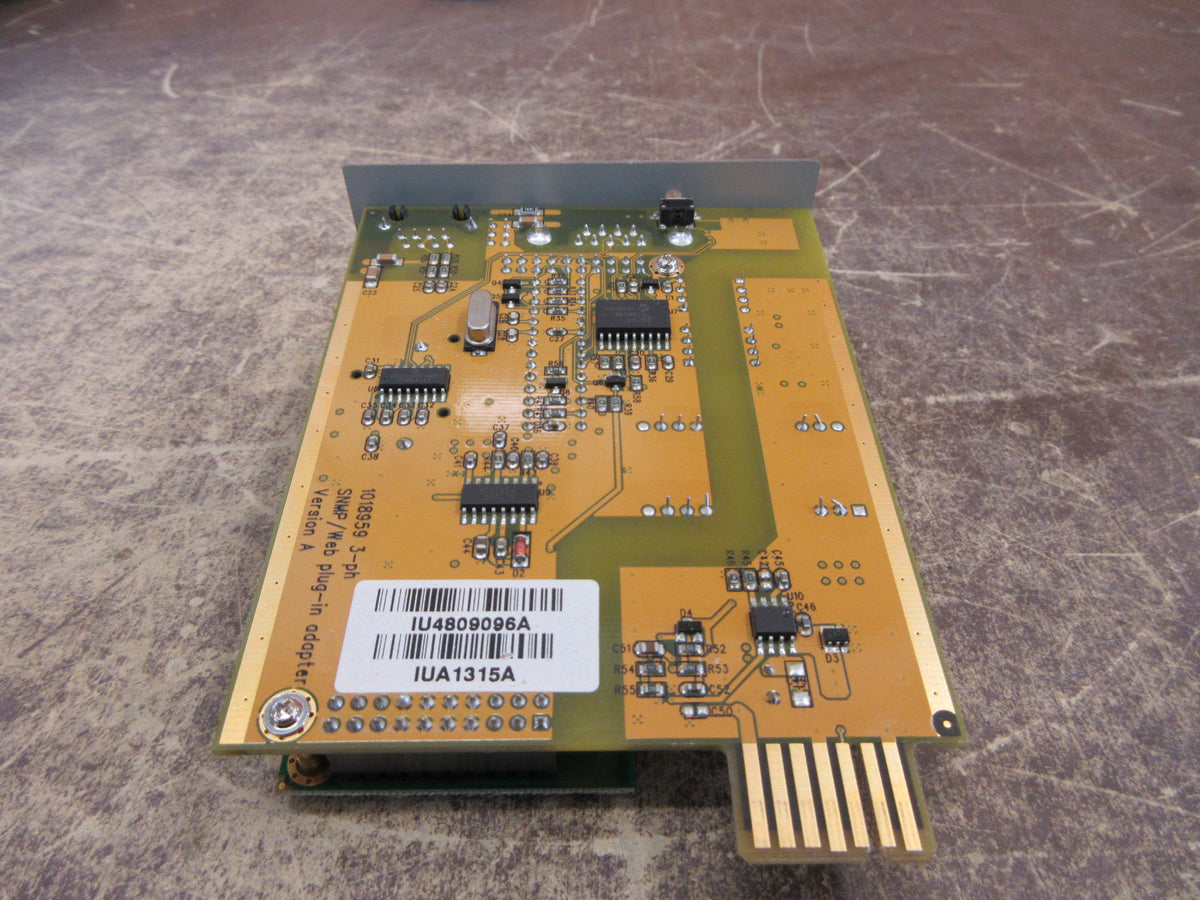 GE Digital Energy SNMP/Web Plug-in Adapter Card 1018959 Ver. A 3Ph Used