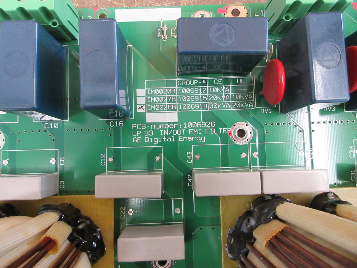GE Digital Energy LP 33I/O EMI Filter Board 1006926 Used