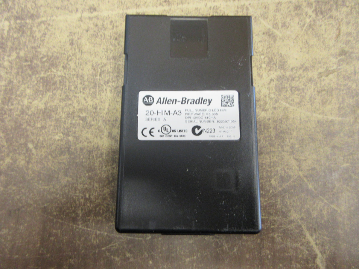 Allen-Bradley Keypad 20-HIM-A3 Ser. A F/W: V3.006 w/External Mount Used
