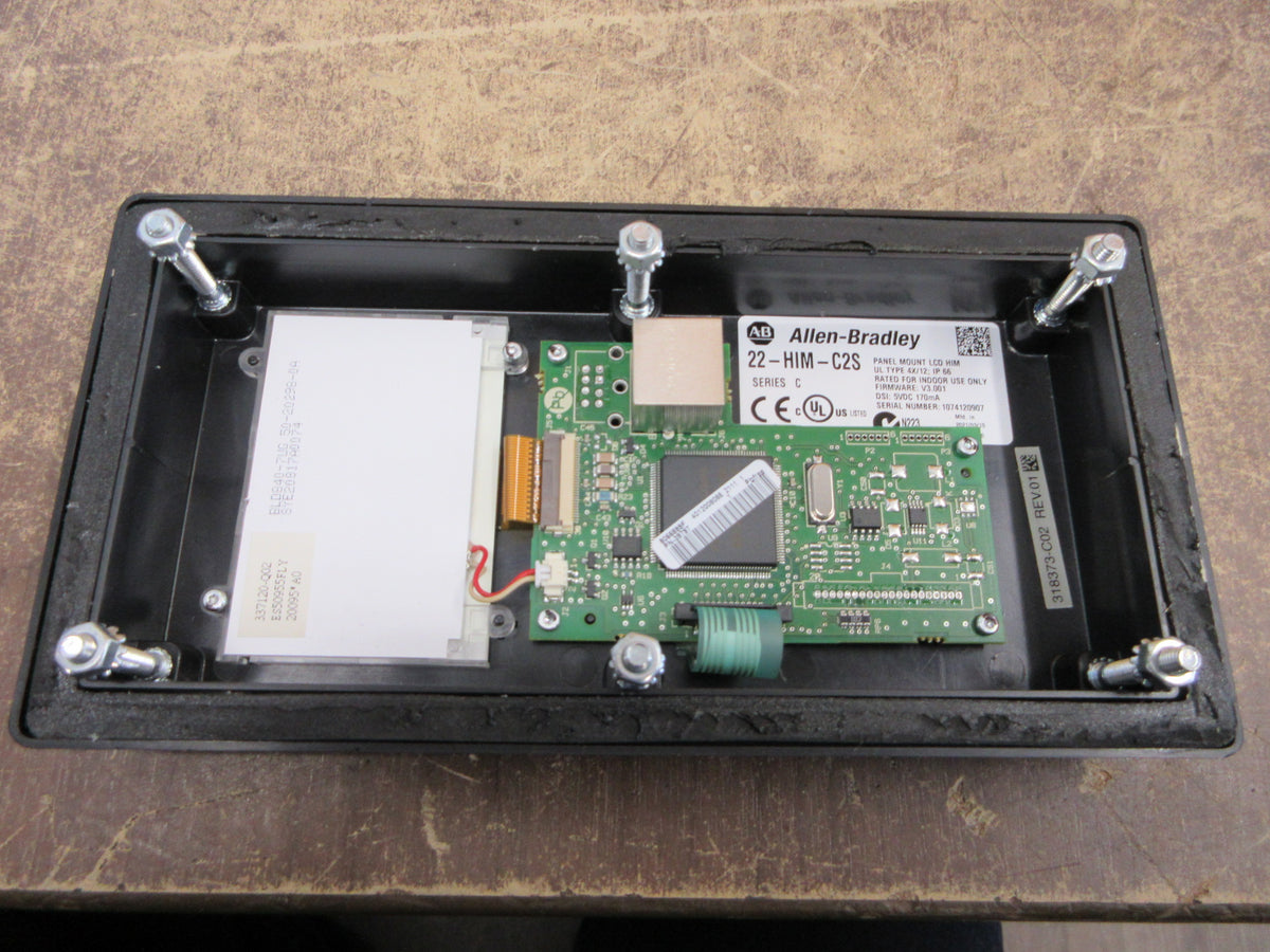 Allen-Bradley Panel Mount LCD HIM Keypad 22-HIM-C2S Ser. C F/W: V2.006 Type 4X/1