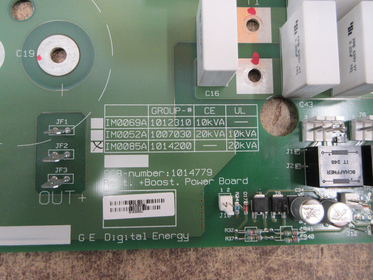 GE Digital Energy Rectifier + Boost Power Board 1014779 Used