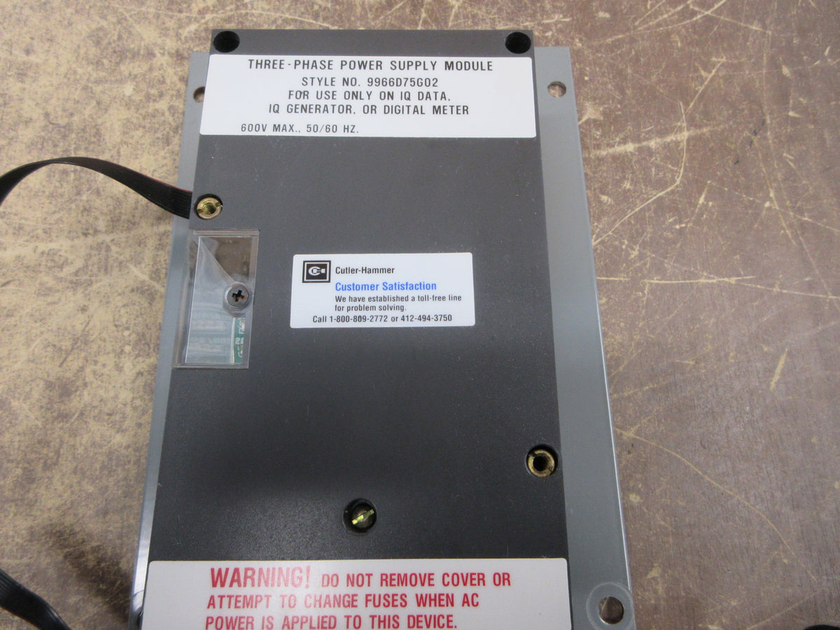 Cutler-Hammer 3Ph Power Supply 966D75G02 600V 50/60Hz Used