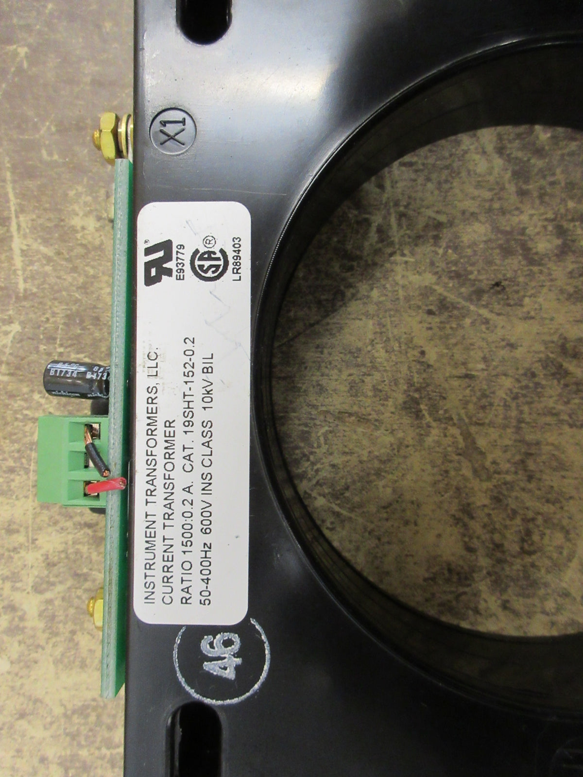Instrument Transformer Current Transformer 19SHT-152-0.2 Ratio: 1500:0.2A Used