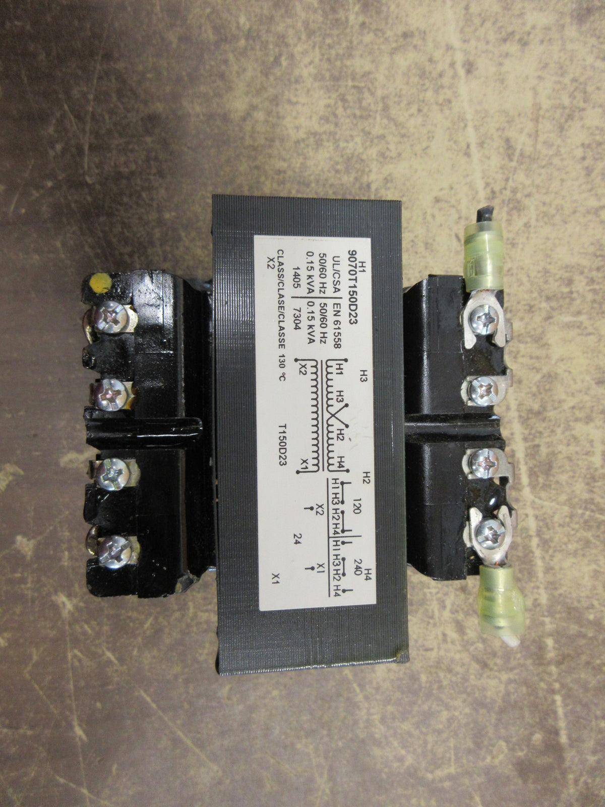 Square D Control Transformer 9070T150D23 0.15 KVA Pri: 120/240v Sec: 24V Used