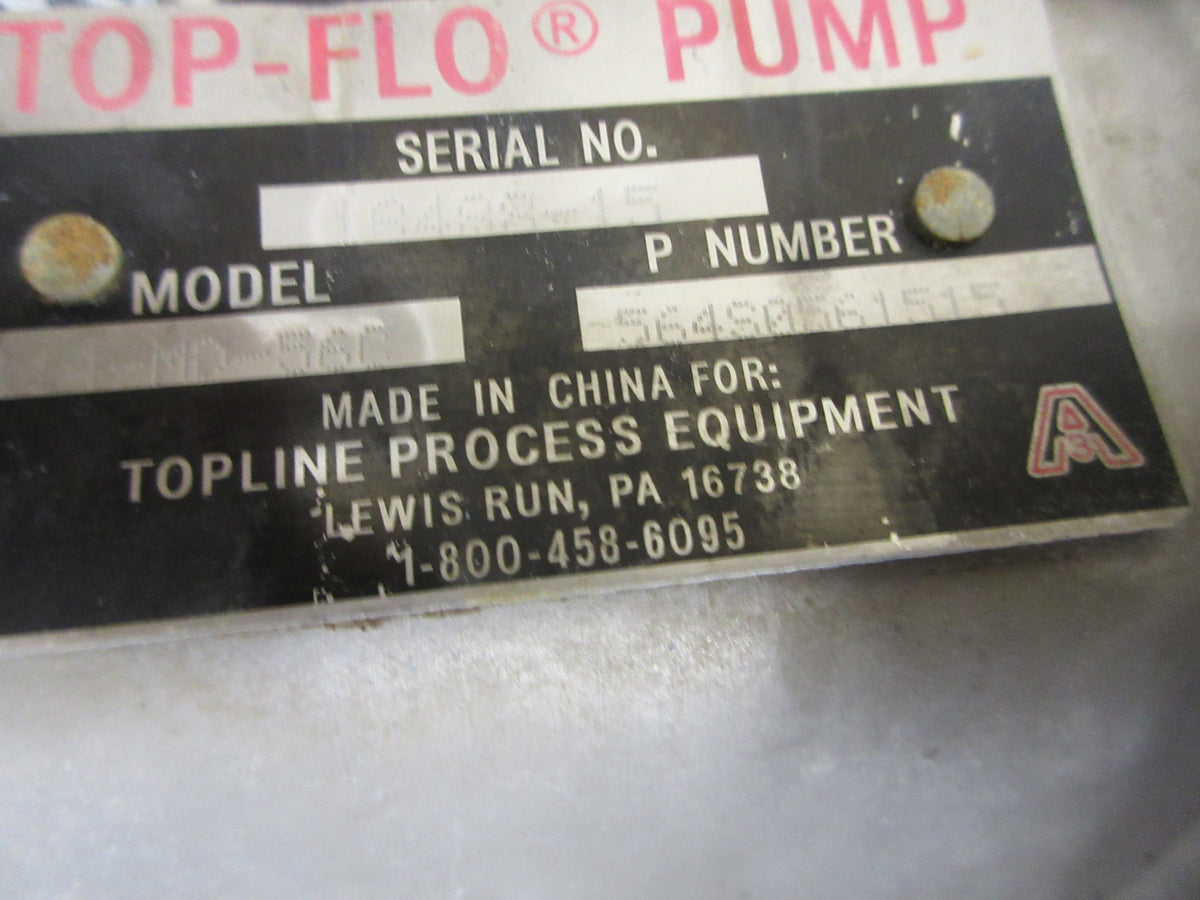 Topline Top-flo Stainless Steel Pump 564S0561515 Model # : (114-MD-56C Used