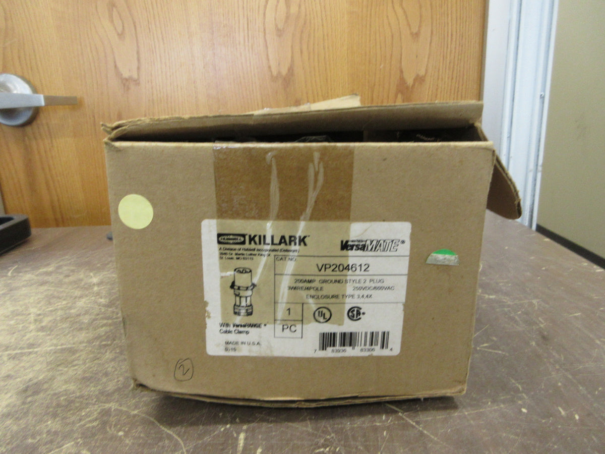 Hubbell Killark VersaMate Plug VP2044612 200A 600V 3W 4P  New Surplus