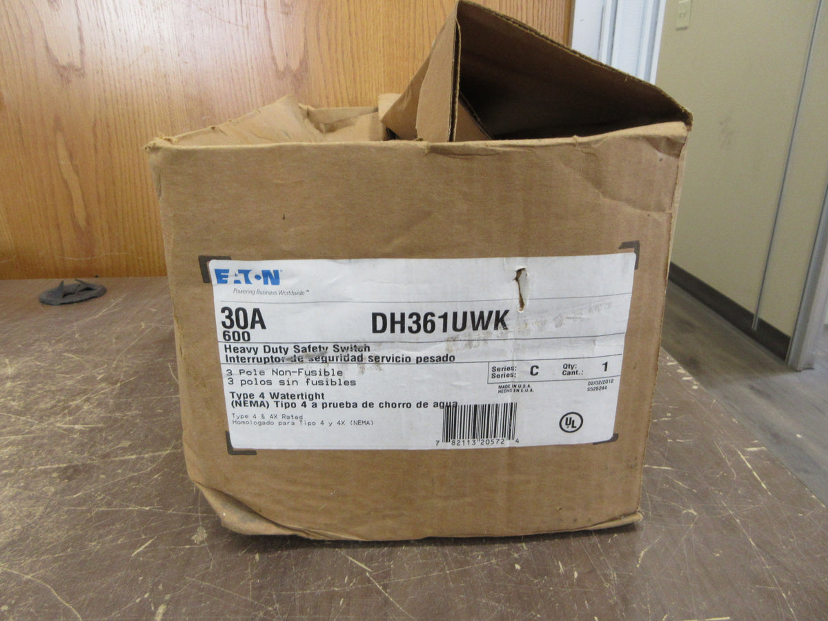 Eaton Stainless Steel 4X Non-Fusible Safety Switch/Disconnect New Surplus