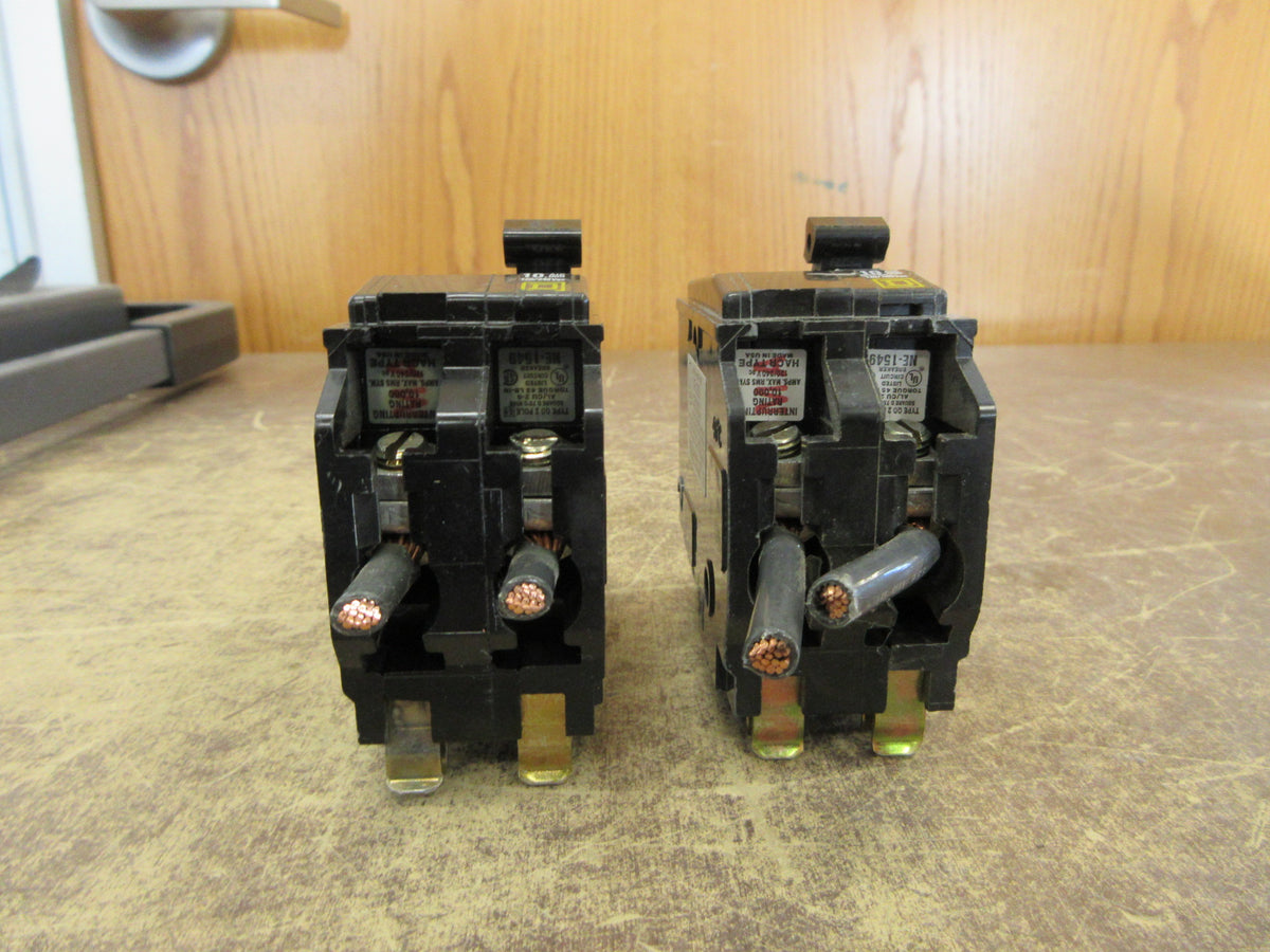 Square D Clip-on Circuit Breaker QO260 120/240V 2P *Lot of 2 * Used