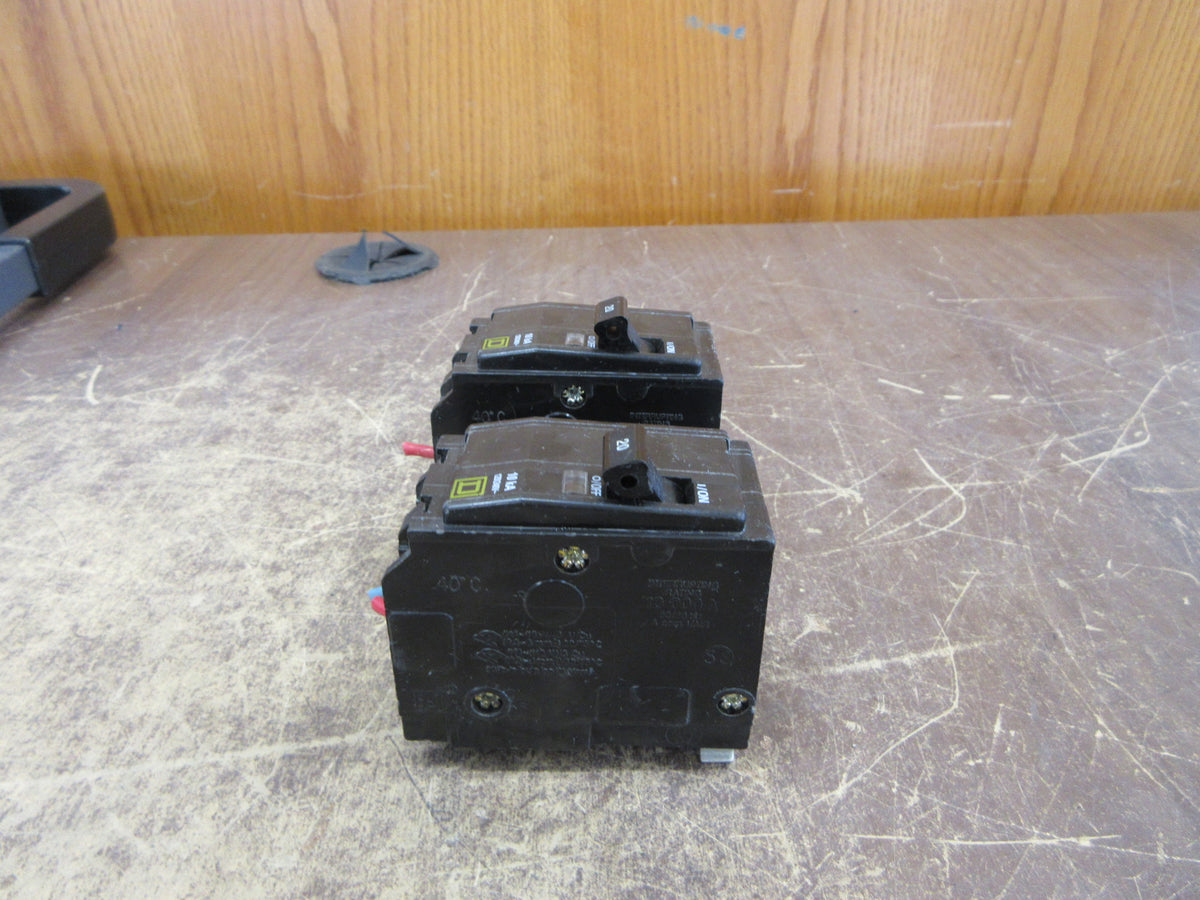 Square D Clip-On Circuit Breaker QO220 20A 120/240V 2P *Lot of 2* Used