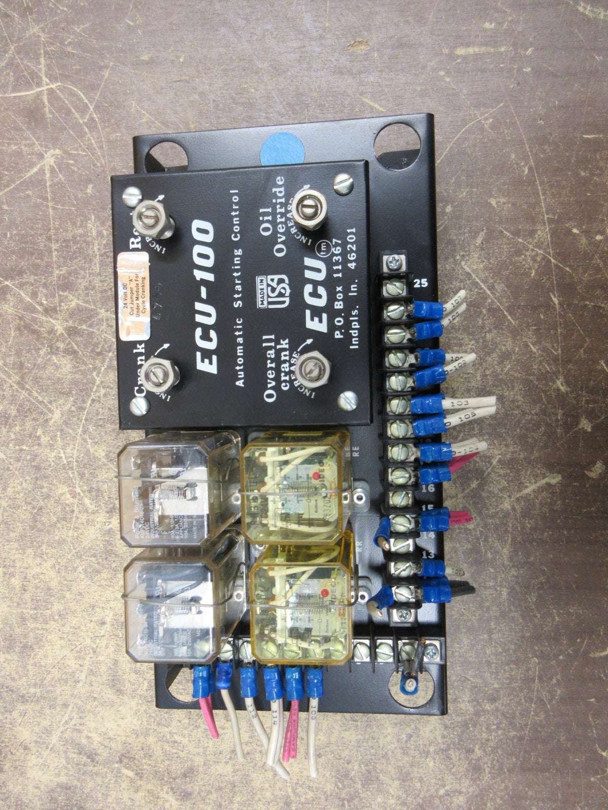 Engineering Concepts Unlimited Automatic Starting Control ECU-100 24DC Used