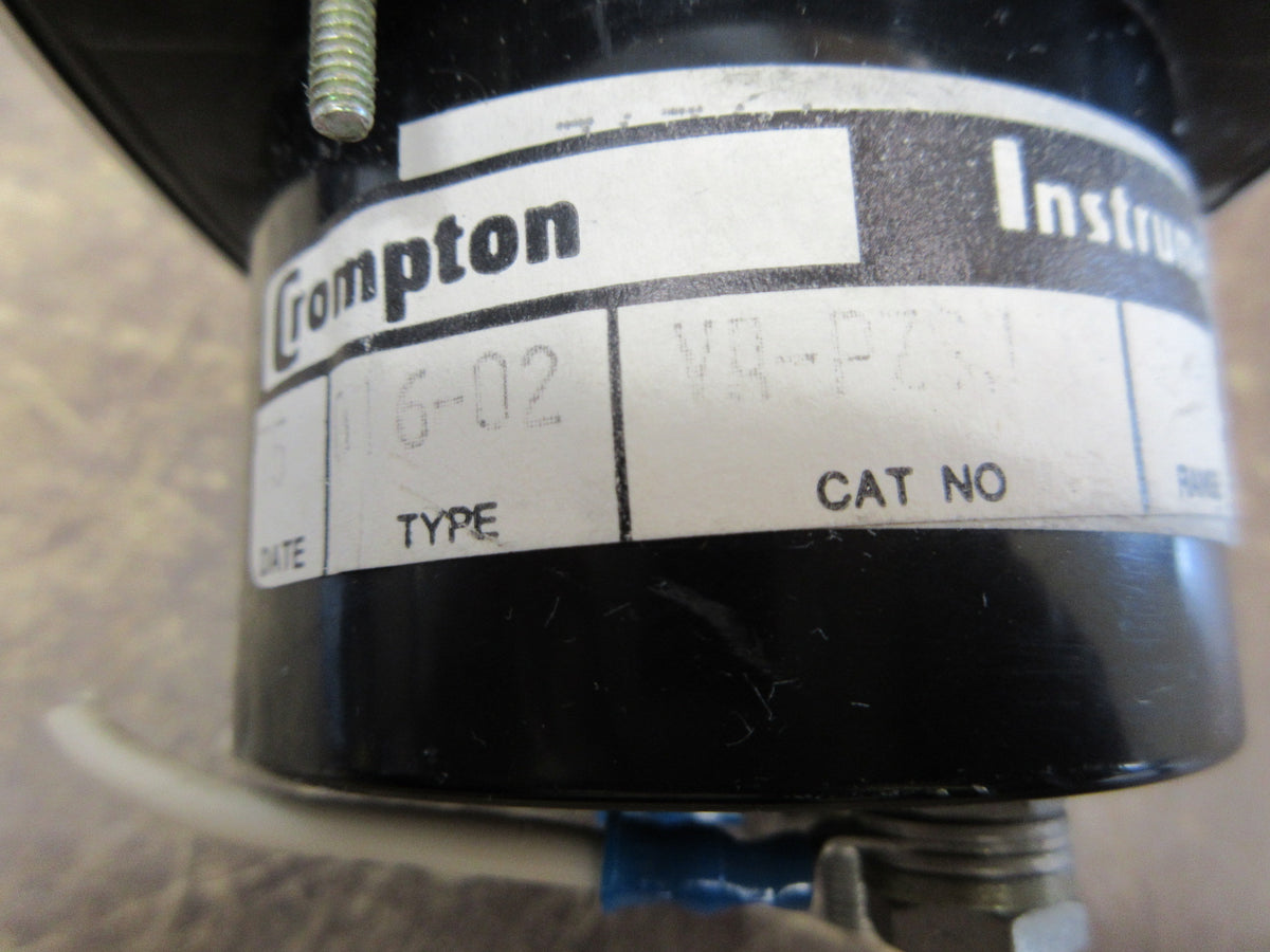 Crompton AC Voltmeter 016-02 VA-PZSJ Range: 0-600V Used