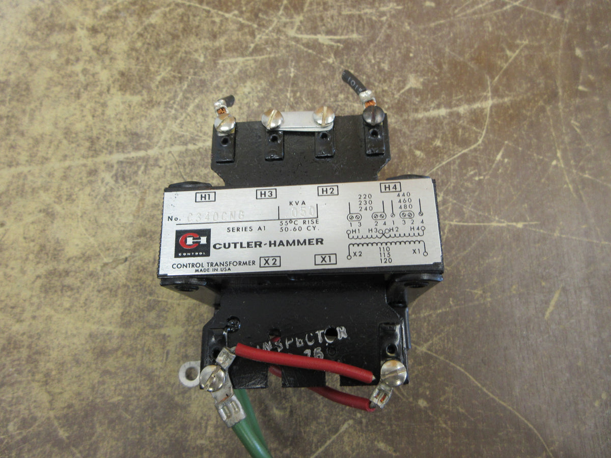 Cutler-Hammer Transformer C340CNG Ser. 1 0.050 KVA Pri: 240/480V Sec: 120V Used
