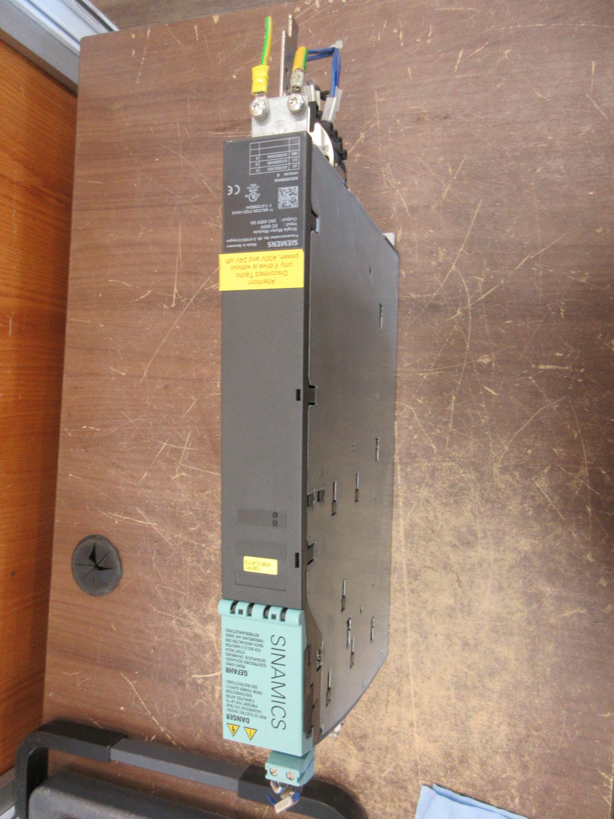 Siemens Single Motor Module 6SL3120-1TE21-8AA3 Ver. B Input: 600VDC Used