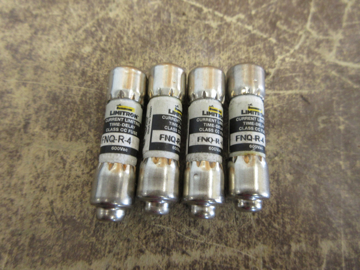 Bussmann Limitron Fuse FNQ-R-4 600V 4A *Lot of 4 * Used