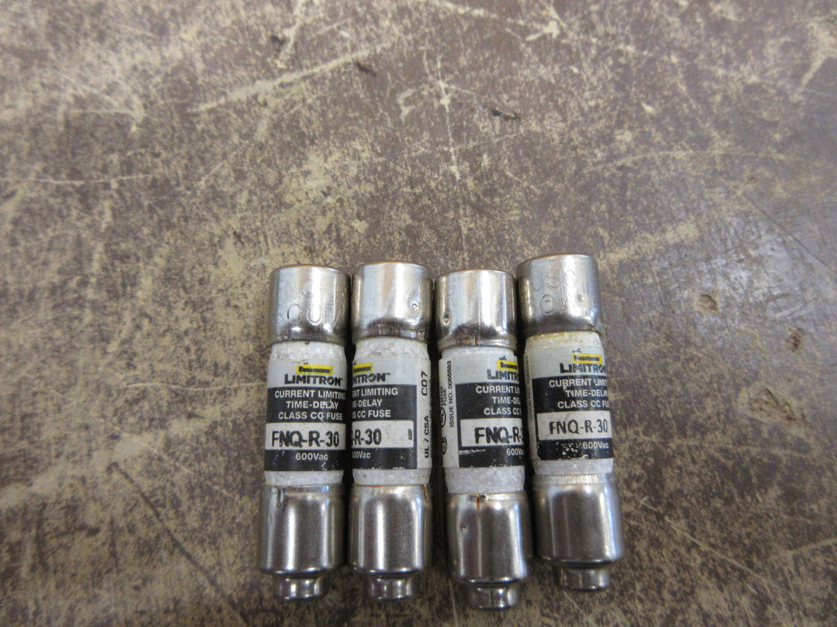 Cooper Bussmann Limitron Fuse FNQ-R-30 30A 600V *Lot of 4* Used
