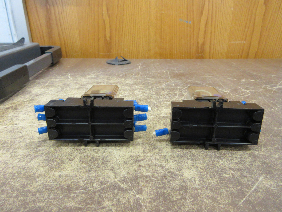 Deltrol Relay 166 3PDT 24VDC Coil w/Base *Lott of 2* Used
