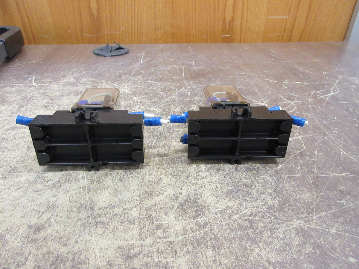 Deltrol Relay 166 DPDT 24 VDC Coil w/Base * Lot of 2 * Used
